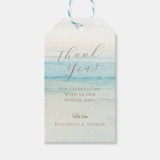 Étiquettes-cadeau Mariage sur la plage de destination