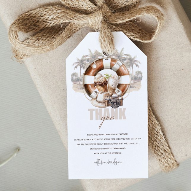 Étiquettes-cadeau Mariage sur la Plage Personnalisé (Créateur téléchargé)