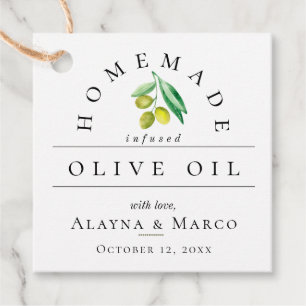 Étiquettes Cadeau Mariage tendance à l'huile d'olive