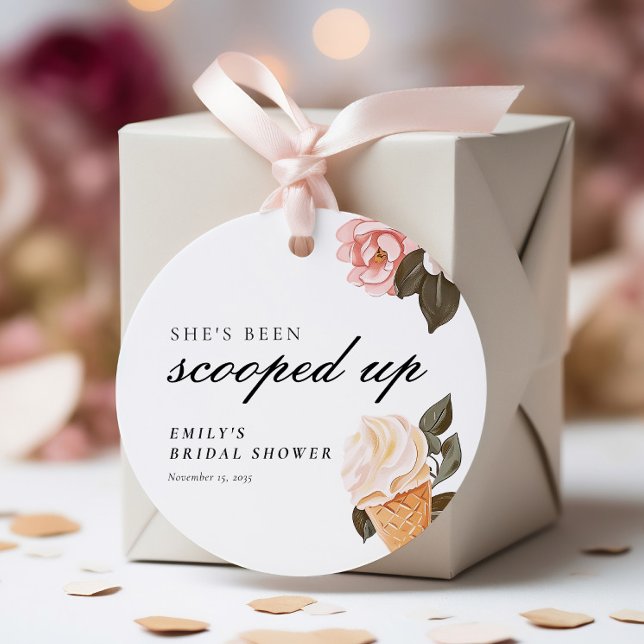 Étiquettes Cadeau Mariage Thème Glace Scooped Up (Créateur téléchargé)