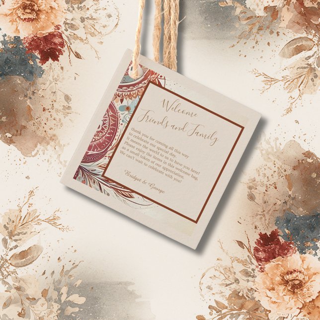 Étiquettes Cadeau mariage traditionnel en terre cuite (Créateur téléchargé)