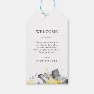 Étiquettes-cadeau Mariage tropical moderne Bienvenue Tags cadeaux