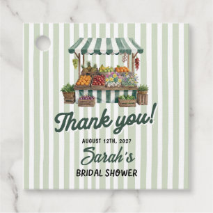 Étiquettes Cadeau Mariage Vert Frais du Marché