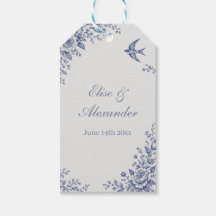 Mariage Vintage Toile de Jouy Florale Hirondelle B