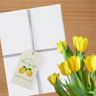 Étiquettes-cadeau Mariée au citron Main Squeeze