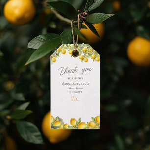 Étiquettes-cadeau Mariée Couronne de Citron Budget Squeeze Shower de