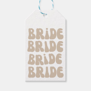 Étiquettes-cadeau Mariée Rétro Moderne Enterrement de Vie de Jeune F