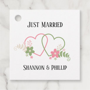 Étiquettes Cadeau Mariés avec les noms de la mariée et du marié 