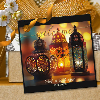 Étiquettes Cadeau Marocaine Lanternes Bienvenue Mariage Favor Tag