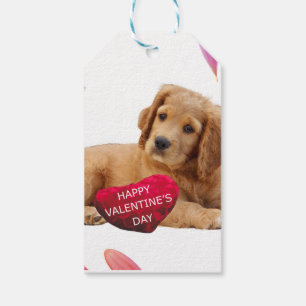 Étiquettes-cadeau Marque cadeau de la Saint Valentin Chien