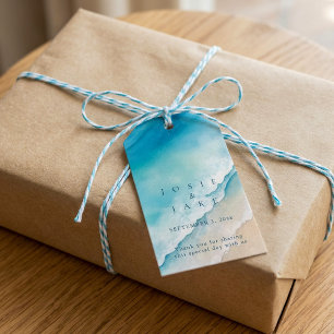 Étiquettes-cadeau Marque de faveur Serene blue ocean