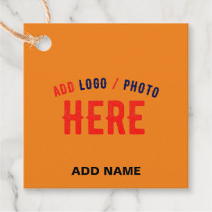ÉTIQUETTES CADEAU MARQUE VÉRIFIÉE DE L'ORANGE SOMBRE MODERNE ET MODE
