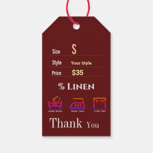 Étiquettes-cadeau Marron Prix 