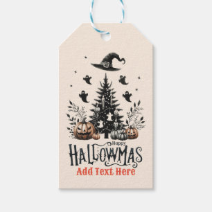 Étiquettes-cadeau Mashup de Noël d'Halloween