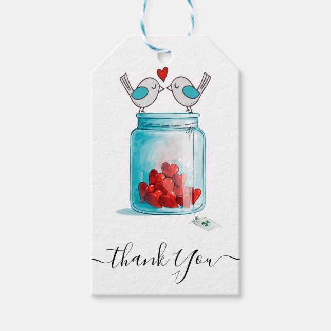 Étiquettes-cadeau Mason Jar de l'amour (Devant)
