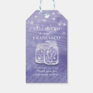 Étiquettes-cadeau Mason Jars & String Lights Mariage Merci Cadeaux