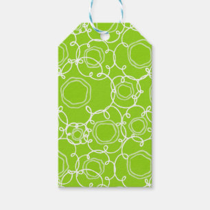 Étiquettes-cadeau Matrice Florale Abstraite (Citron Vert) Beaux-Arts