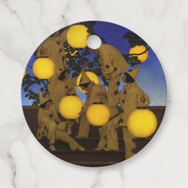 Étiquettes Cadeau Maxfield Parrish Les Porteuses de Lanternes 1908 V (Devant)