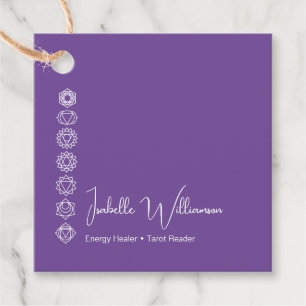 Étiquettes Cadeau Méditation mystique de l'Améthyste Chakras Reiki Y