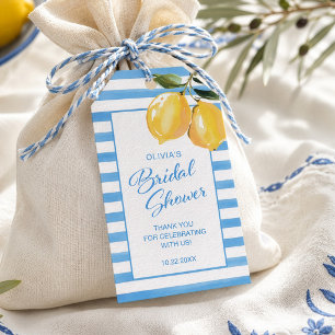 Étiquettes-cadeau Mediterranean Italian Lemon Shower de Mariage