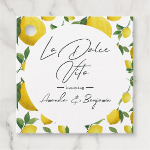 Étiquettes Cadeau Méditerranée La Dolce Vita Lemon Mariage à thème