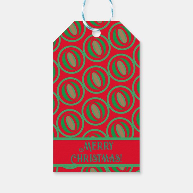 Étiquettes-cadeau Medium Sized Red/Green Gift Bag (Dos)