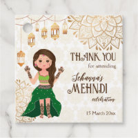 Mehndi avec la mariée au henné indienne mignonne p