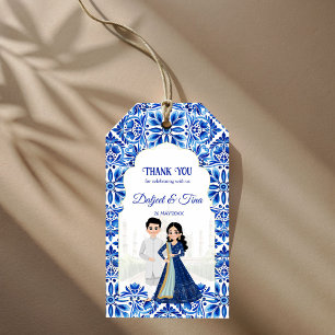 Étiquettes-cadeau Mehndi Sangeet mariage indien mignon faveurs