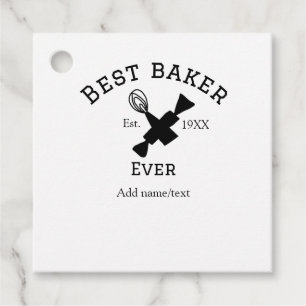 Étiquettes Cadeau Meilleur boulanger jamais ajouter nom texte cuisso