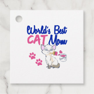 Étiquettes Cadeau Meilleur Chat Maman du monde