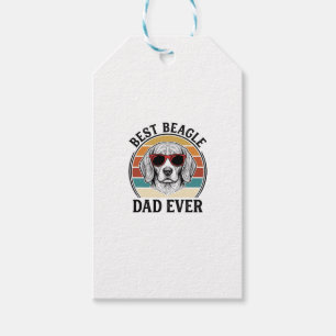 Étiquettes-cadeau Meilleur Papa Beagle Ever Création de T-Shirt Vint