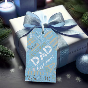 Étiquettes-cadeau Meilleur Papa Word Cloud ID263