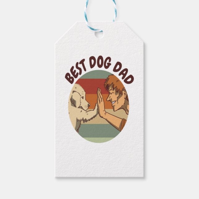 Étiquettes-cadeau Meilleur père de chien (Devant)