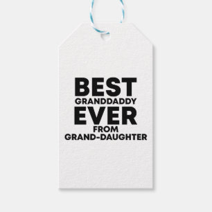 Étiquettes-cadeau Meilleur petit-papa jamais vu de petite-fille