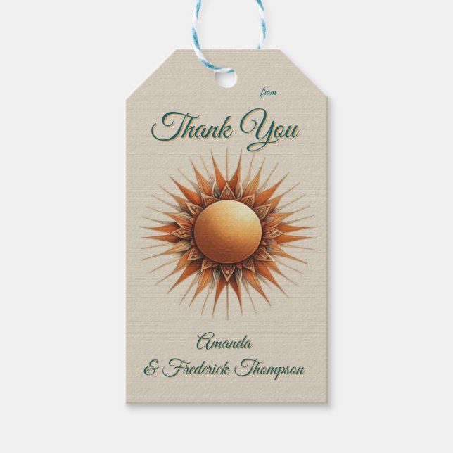 Étiquettes-cadeau Mélange bohème de couleurs et de décoration (Devant)