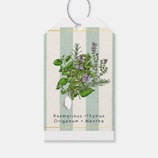 Étiquettes-cadeau Mélange de jardin d'herbes botaniques - Art culina