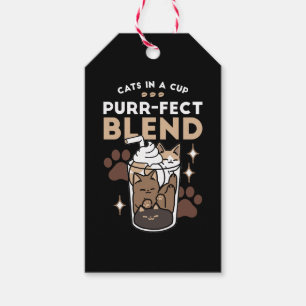Étiquettes-cadeau Mélange Purr-Fect : Conception de café pour le caf