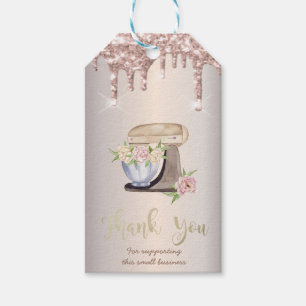 Étiquettes-cadeau Mélangeur Rétro Fleurs Paillettes Gouttes Boulange