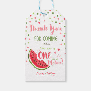 Étiquettes-cadeau Melon merci pour le tag cadeau Girl One dans un me