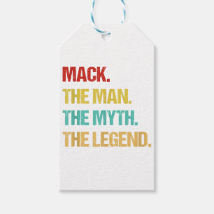 Étiquettes-cadeau Mens Mack The Man The Myth The Legend
