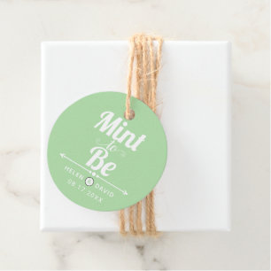 Étiquettes Cadeau Mention pour être blanc typographie menthe vert ma