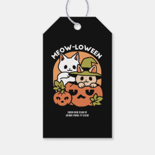 Étiquettes-cadeau Meow-Loween - Festive Halloween Conception de chat