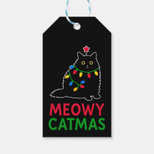 Étiquettes-cadeau Meowy Catmas
