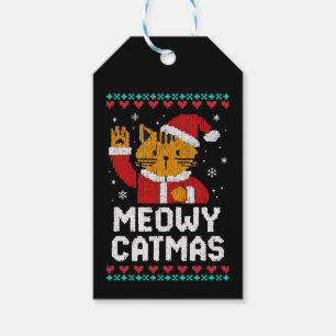 Étiquettes-cadeau Meowy Catmas