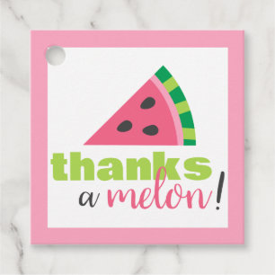 Étiquettes Cadeau Merci A Melon Pastèque Anniversaire Merci