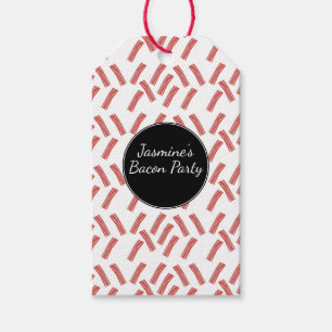 Étiquettes-cadeau Merci à tous Vous Pouvez Manger Fête Bacon Tout Âg