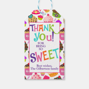 Étiquettes-cadeau Merci Appréciation Cupcake doux