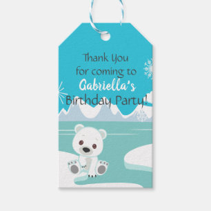 Étiquettes-cadeau Merci arctique d'animaux pour la prochaine