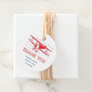 Étiquettes Cadeau Merci avion