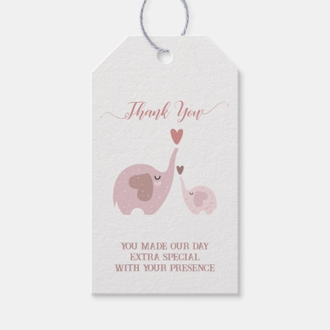 Étiquettes-cadeau Merci baby shower (Devant)